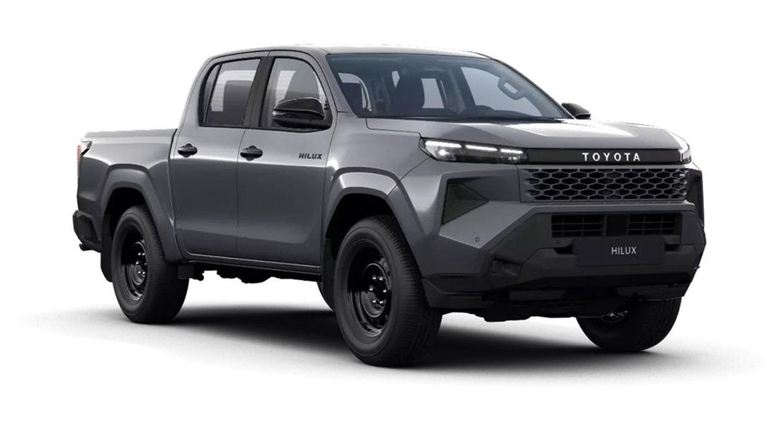 Stock Toyota Hilux double cab in grey — the starting point of the CamperJimny overland build